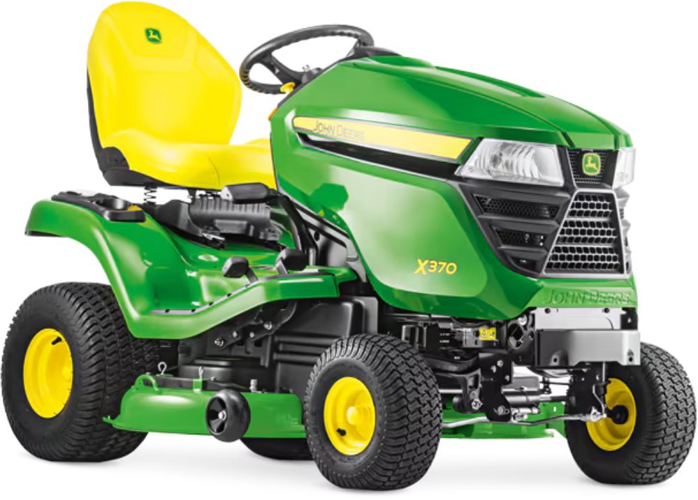 John_Deere_X370_20250219.jpg John Deere Rasentraktor X370 Grundgerät ohne Mähwerk – Bild 1