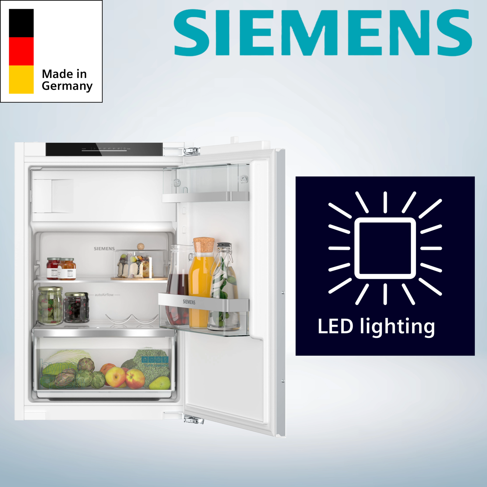 KI22LADD1.png Siemens KI22LADD1 iQ500 Einbau-Kühlschrank mit Gefrierfach – Bild 1