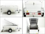 Koch-Anhänger U4 Deckelanhänger 750kg 250x125x65cm Aluminium mit Deckel und Bordwanderhöhung – Bild 6