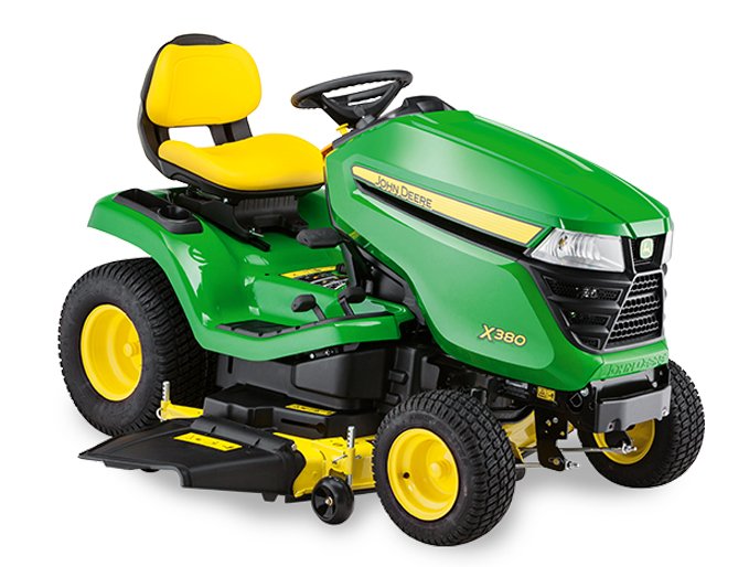 Rasentraktor-benzin-john-deere-seitenauswurf-X380.jpg JOHN DEERE Rasentraktor X380-Neu – Bild 1