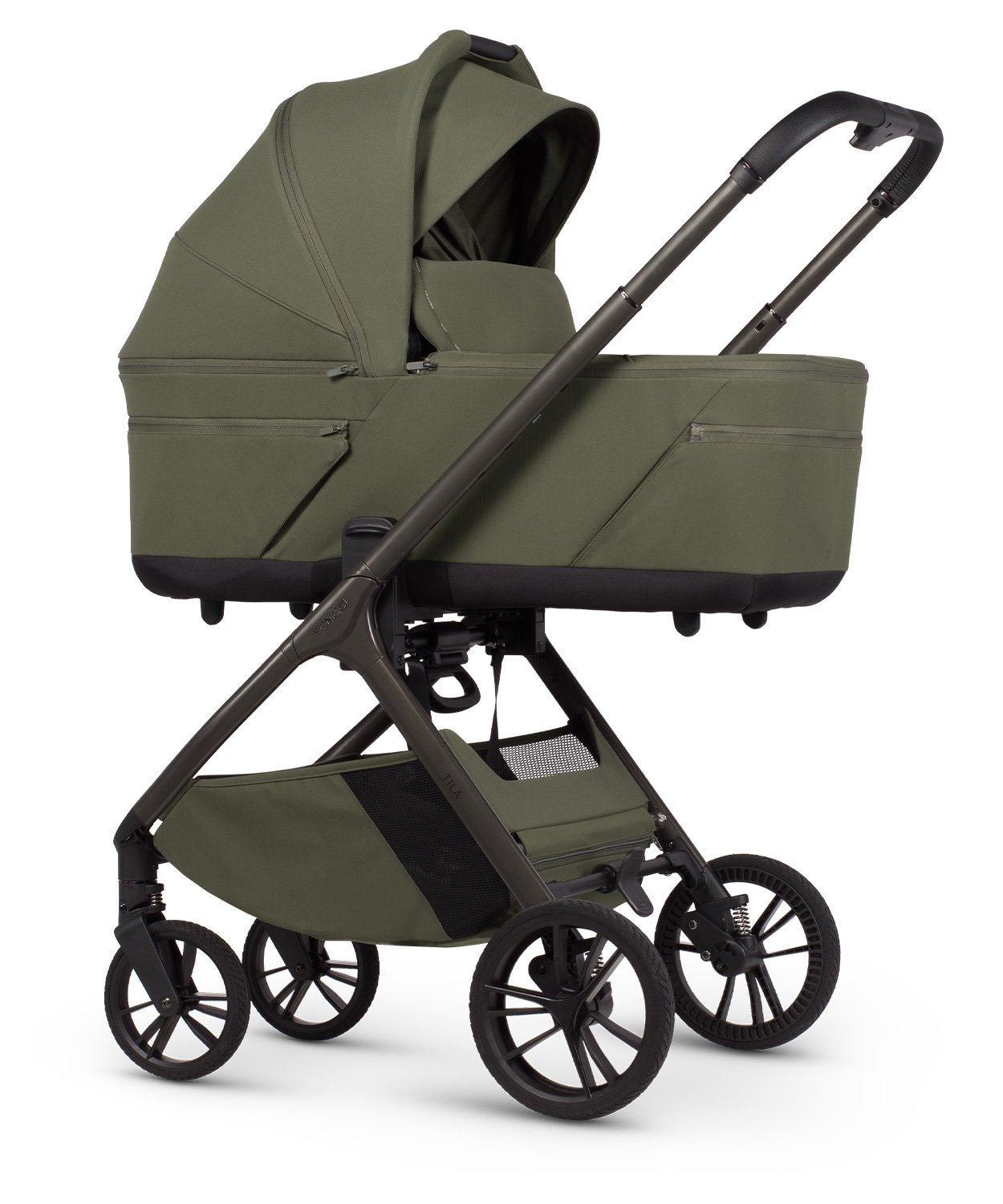 Venicci-Tila-Olive-Carrycot-1.jpg Venicci Tila Kombikinderwagen – Olive – Bild 1