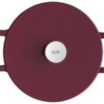 Fissler Moments Collection Emaillierter Gusseisen Bräter rund 24cm Burgunderrot