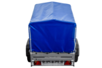 Anhänger 150 KIPP 150×106 cm [mit blauer Hochplane, Hochspriegel und Stützrad] – Bild 7