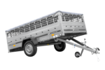 Anhänger 264×150 UNITRAILER GARDEN 265 KIPP mit Gitterwänden, H-0-Rahmen und grauer Plane