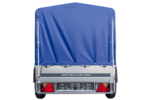 Anhänger Garden Trailer 200 KIPP 200×106 cm 750 kg [mit Hochspriegel, blauer Hochplane und Stützrad] – Bild 3