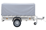 Anhänger Pkw 230×125 Garden Trailer 230 KIPP Unitrailer 750 kg mit Stützrad, Hochplane und Hochspriegel – Bild 3