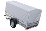 Anhänger Pkw 230×125 Garden Trailer 230 KIPP Unitrailer 750 kg mit Stützrad, Hochplane und Hochspriegel – Bild 7