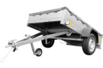 Anhänger für Pkws Garden Trailer 201 KIPP 200×125 cm 750 kg [mit Flachplane, Stützrad und Flachplaneträger]