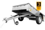 Anhänger für Pkws Garden Trailer 201 KIPP 200×125 cm 750 kg [mit Flachplane, Stützrad und Flachplaneträger] – Bild 5