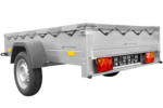 Anhänger für Pkws Garden Trailer 201 KIPP 200×125 cm 750 kg [mit Flachplane, Stützrad und Flachplaneträger] – Bild 4
