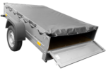 Anhänger für Pkws Garden Trailer 201 KIPP 200×125 cm 750 kg [mit Flachplane, Stützrad und Flachplaneträger] – Bild 7