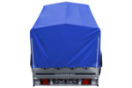 Auto Anhänger 230×125 Garden Trailer 230 KIPP Unitrailer 750 kg mit Stützrad, blauer Hochplane und Hochspriegel-Neu – Bild 5