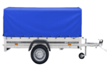 Auto Anhänger 230×125 Garden Trailer 230 KIPP Unitrailer 750 kg mit Stützrad, blauer Hochplane und Hochspriegel-Neu – Bild 6