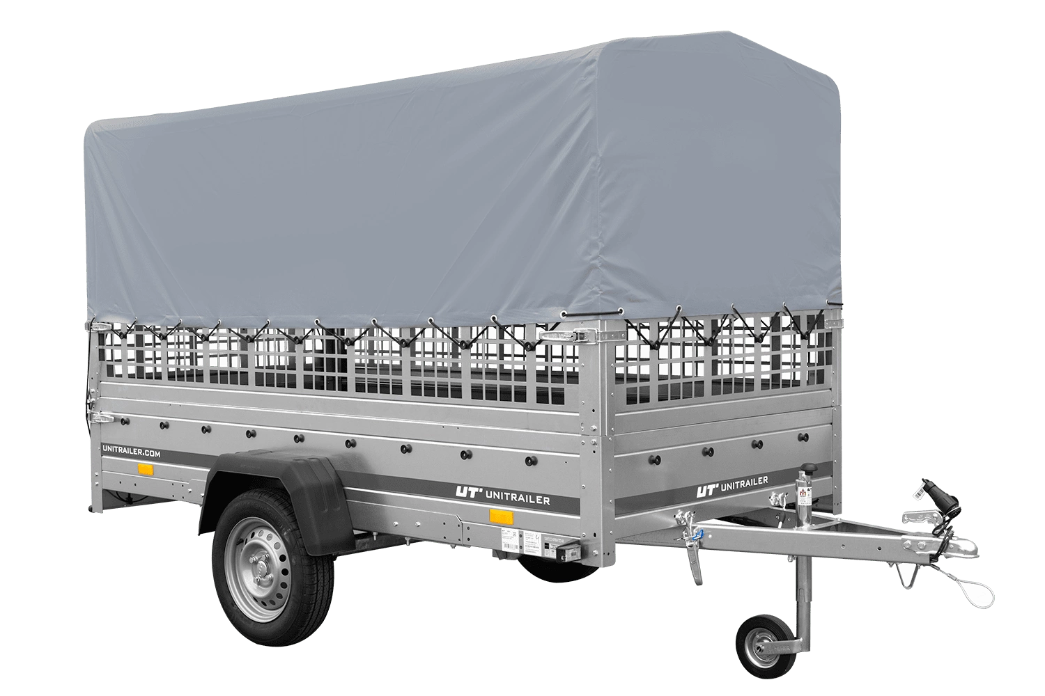 ger_pl_Autotransportanhanger-auf-Federn-264x125-UNITRAILER-GARDEN-264-R-KIPP-mit-Gitterwanden-H-800-Rahmen-und-grauer-Plane-15320_2.png Autotransportanhänger auf Federn 264×125 UNITRAILER GARDEN 264/R KIPP mit Gitterwänden, H-800 Rahmen und grauer Plane – Bild 1