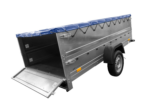 Einachsanhänger auf Federn 264×125 UNITRAILER GARDEN 264/R KIPP mit BIS-Seiten, H-0-Rahmen und blauer Plane – Bild 6