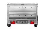 Einachsiger Anhänger auf Blattfedern 230×125 UNITRAILER GARDEN 230/R KIPP mit BIS-Seitenwänden und Aluminiumabdeckung – Bild 5