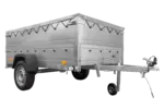 Faltbarer Pkw Anhänger Garden Trailer 230 KIPP mit zusätzlichen Bordwänden, Stützrad, Flachplane und Planenträgern]-Neu – Bild 5