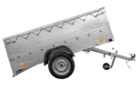 Faltbarer Pkw Anhänger Garden Trailer 230 KIPP mit zusätzlichen Bordwänden, Stützrad, Flachplane und Planenträgern]-Neu – Bild 4