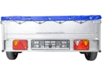 Garden Trailer 264/2 Kipp Mit Stützrad, Planenträger Und Blauer Flachplane-Neu – Bild 7