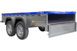 Garden Trailer 264/2 Kipp Mit Stützrad, Planenträger Und Blauer Flachplane-Neu – Bild 6
