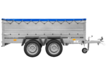 GARDEN TRAILER 264/2 KIPP Zweiachsanhänger mit Stützrad, Planenträgern, zus. Bordwänden und blauer Flachplane – Bild 5