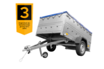 Kfz Anhänger 750 kg GARDEN TRAILER 201 KIPP mit zusätzlichen Bordwänden, Stützrad und blauer Flachplane – Bild 5
