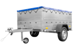 Kfz Anhänger 750 kg GARDEN TRAILER 201 KIPP mit zusätzlichen Bordwänden, Stützrad und blauer Flachplane – Bild 6
