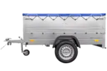 Kfz Anhänger 750 kg Garden Trailer 201 KIPP mit zusätzlichen Bordwänden, Stützrad und blauer Flachplane-Neu – Bild 6