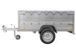 Kippbarer Pkw Anhänger Garden Trailer 200 KIPP mit zusätzlichen Bordwänden, Stützrad und Flachplane-Neu – Bild 6