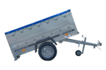 Kippbarer Pkw Anhänger GARDEN TRAILER 200 KIPP mit zusätzlichen Bordwänden, Stützrad und Flachplane – Bild 3