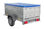 Kippbarer Pkw Anhänger GARDEN TRAILER 200 KIPP mit zusätzlichen Bordwänden, Stützrad und Flachplane – Bild 5