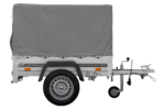 Kipper Anhänger 750 kg Garden Trailer 150 KIPP 150×106 cm [mit Hochplane, Hochspriegel und Stützrad] – Bild 3