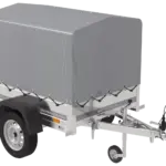 Kipper Anhänger 750 kg Garden Trailer 150 KIPP 150×106 cm [mit Hochplane, Hochspriegel und Stützrad]-Neu