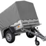 Kipper Anhänger 750 kg Garden Trailer 150 KIPP 150×106 cm [mit Hochplane, Hochspriegel und Stützrad]