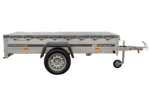 Kipper Pkw Anhänger Garden Trailer 230 KIPP [230 cm x 125 cm] mit Flachplane, Stützrad und Planenträger – Bild 4