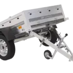 Kleinanhänger für Pkw Garden Trailer 150 KIPP 150×106 cm 750 kg [mit Flachplane, Planenträgern, Stützrad]-Neu