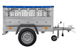 Kompakter Anhänger Garden Trailer 150 KIPP 150×106 cm 750 kg mit Laubgitteraufsatz – Bild 6