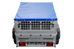 Kompakter Anhänger Garden Trailer 150 KIPP 150×106 cm 750 kg mit Laubgitteraufsatz – Bild 3
