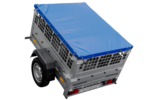 Kompakter Anhänger Garden Trailer 150 KIPP 150×106 cm 750 kg mit Laubgitteraufsatz – Bild 4