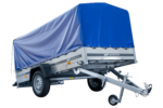 Langer PKW-Anhänger GARDEN TRAILER 264 KIPP mit Hochplane, Spriegel und Stützrad