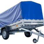 Langer PKW-Anhänger GARDEN TRAILER 264 KIPP mit Hochplane, Spriegel und Stützrad