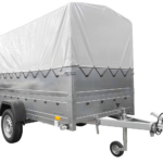 Leichtanhänger auf Federn 264×125 UNITRAILER GARDEN 264/R KIPP mit BIS-Seiten, H-800-Rahmen und grauer Plane