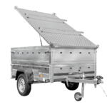 Leichter Anhänger 200×125 UNITRAILER GARDEN 201 KIPP mit BIS-Seitenwänden und Aluminiumabdeckung