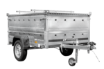 Leichter Anhänger 200×125 UNITRAILER GARDEN 201 KIPP mit BIS-Seitenwänden und Aluminiumabdeckung – Bild 5