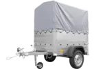 Neuanhänger Kipper ungebremst Garden Trailer 150 KIPP mit zusätzlichen Bordwänden, Stützrad, Hochplane und Hochspriegel-Neu – Bild 6