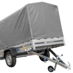 PKW Anhänger 230×125 Garden Trailer 230 KIPP Unitrailer 750 kg mit Stützrad, 110 cm hoher Plane und Hochspriegel