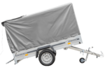 PKW Anhänger 230×125 Garden Trailer 230 KIPP Unitrailer 750 kg mit Stützrad, 110 cm hoher Plane und Hochspriegel-Neu – Bild 7