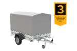 PKW Anhänger 230×125 Garden Trailer 230 KIPP Unitrailer 750 kg mit Stützrad, 110 cm hoher Plane und Hochspriegel-Neu – Bild 4