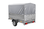 PKW-Anhänger 230×125 UNITRAILER GARDEN 230 FD mit BIS-Seiten, H-800-Gestell und grauer Plane – Bild 6