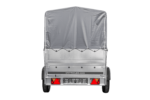 PKW-Anhänger 230×125 UNITRAILER GARDEN 230 FD mit BIS-Seiten, H-800-Gestell und grauer Plane – Bild 3